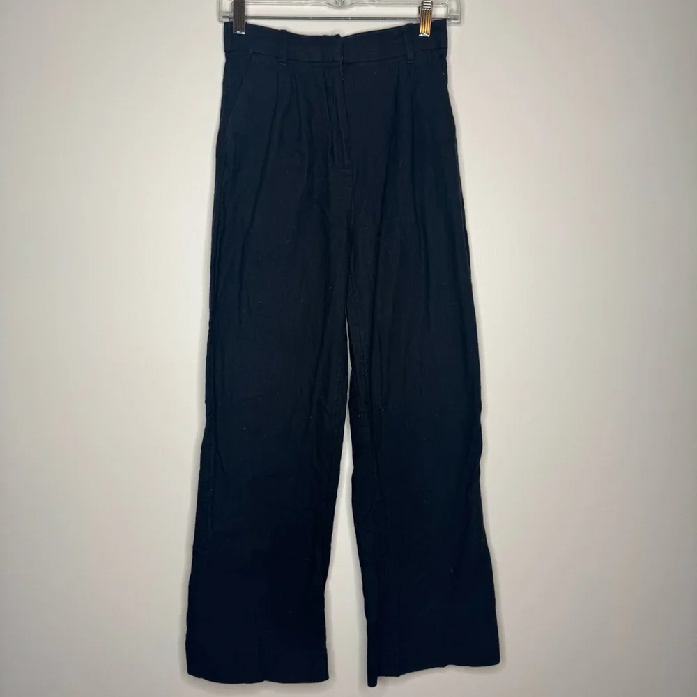 Abercrombie & Fitch Sloane Tailored Linen-Blend Pant Black XS